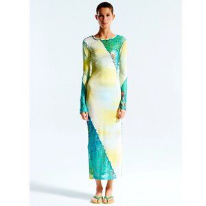 SIEDRES Yellow Parker Patchwork Maxi Dress